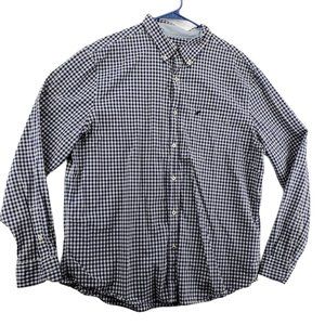 Abercrombie & Fitch Shirt Men's Long Sleeve Casual Button Up Check Blue 2XL